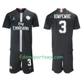 Koszulka Paris Saint-Germain Kimpembe 3 Jodan Czarny Dziecięcy Trzeci Koszulki Piłkarskie 2018-2019 Krótki Rękaw